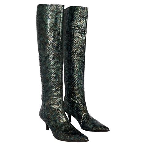 gucci ford python boots|Gucci 1997 Python Knee High Boots (40) — AMO Vintage.